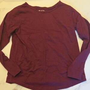 The Children's Place Long Sleeve Crewneck Top - Burgundy